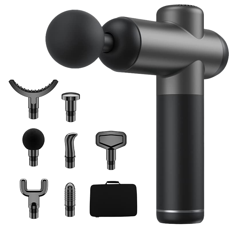 Heikel™ Pistola de masaje grande con maletín + cabezales